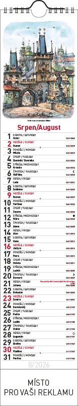 PRAHA Akvarel - úzký