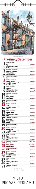 PRAHA Akvarel - úzký