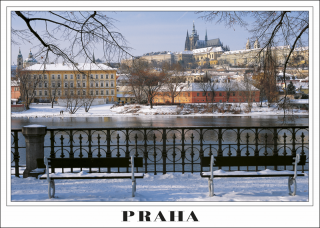 Zimní pražské panoráma