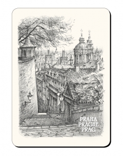Praha Zámecké schody – grafika