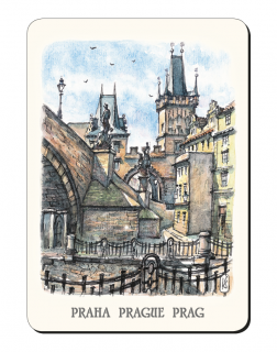 Praha pod Karlovým mostem – akvarel